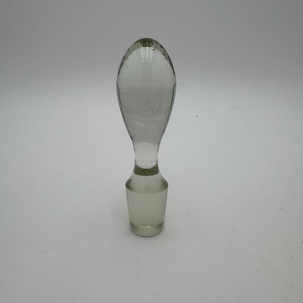 Vintage Clear Decanter Wine Stopper Glass 5"